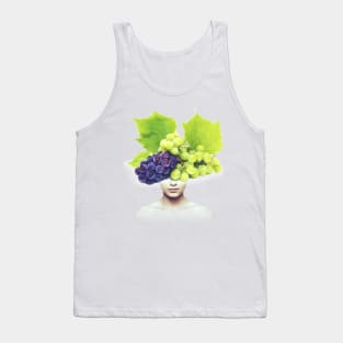 Grapes head portrait Tank Top